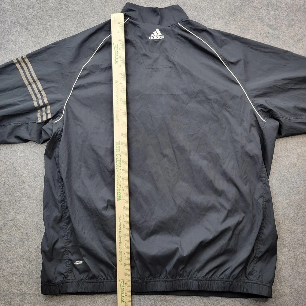 Adidas Jacket Mens 2XL Gray 1/2 Zip‎ Pullover Windbreaker Climaproof Wind